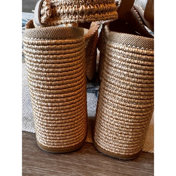 Castaner Espadrille Platform Sandals Woven Raffia Heels Summer Size 39 - Picture 12 of 15